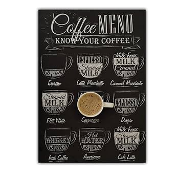 Amazon.co.jp: BXCBXDBXCD コーヒーメニューポスターカフェ壁画